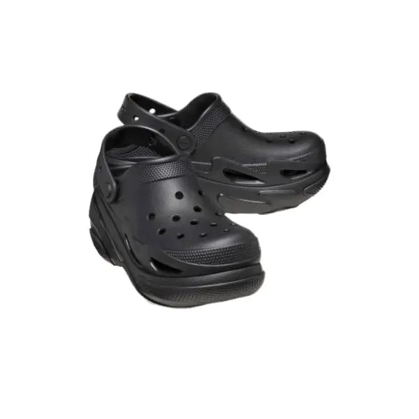 כפכפי פלטפורמה קלוג באבל קראש קרוקס שחורות Crocs 210061-0WC Bubble Crush Clog Triple Black