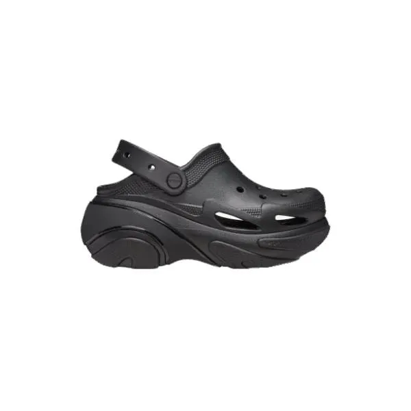 כפכפי פלטפורמה קלוג באבל קראש קרוקס שחורות Crocs 210061-0WC Bubble Crush Clog Triple Black