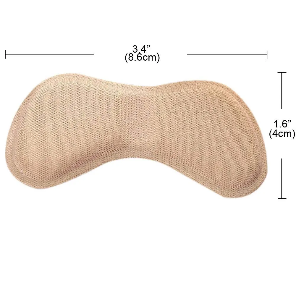 3 Pairs Soft Comfortable Heel Cushion Pads Heel Liners Self Adhesive Foot Care Protector Shoe Insoles Stickers (Transparent, Black, Beige)