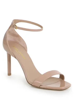 AMBER 85MM SANDAL | PATENT NUDE