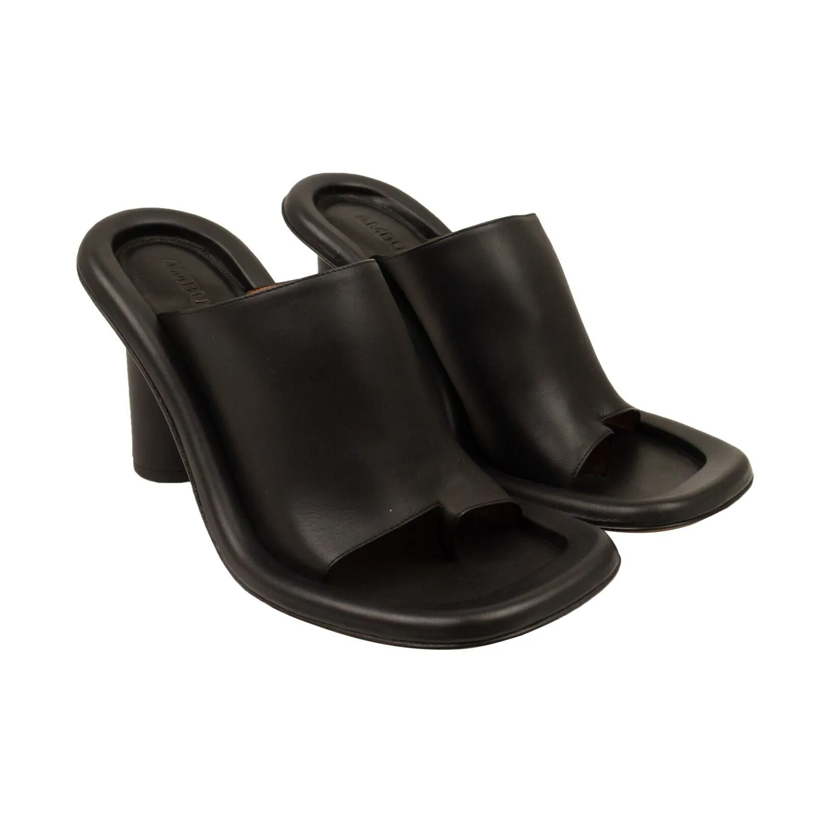 Ambush Cushion Leather Mule - Black