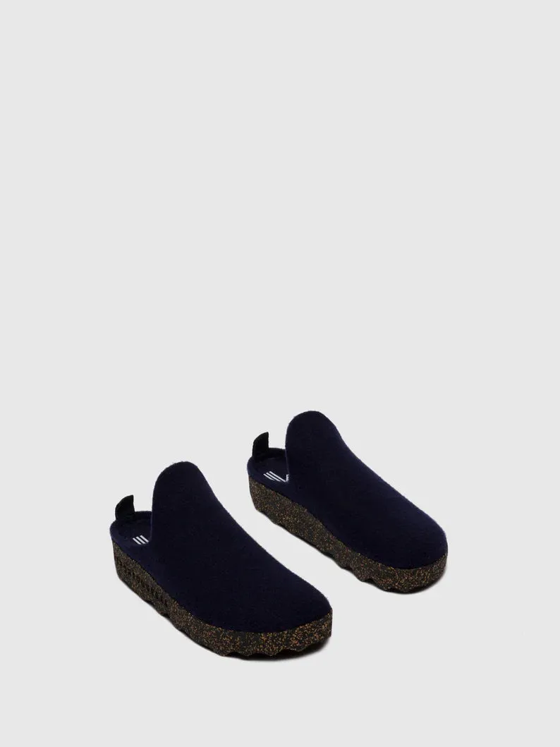 AsPortuguesas Women's Come L Slip-On Casual Mules Tweed Felt 902 Navy