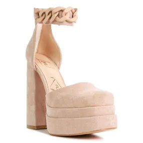 Beige Showstoppe High Heeled Sandals