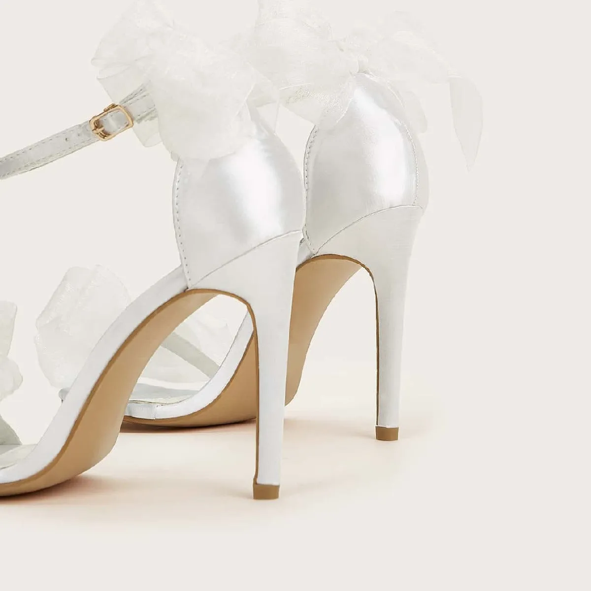 Bow tie quarter strap bridal heels Party prom stiletto high heels sandals