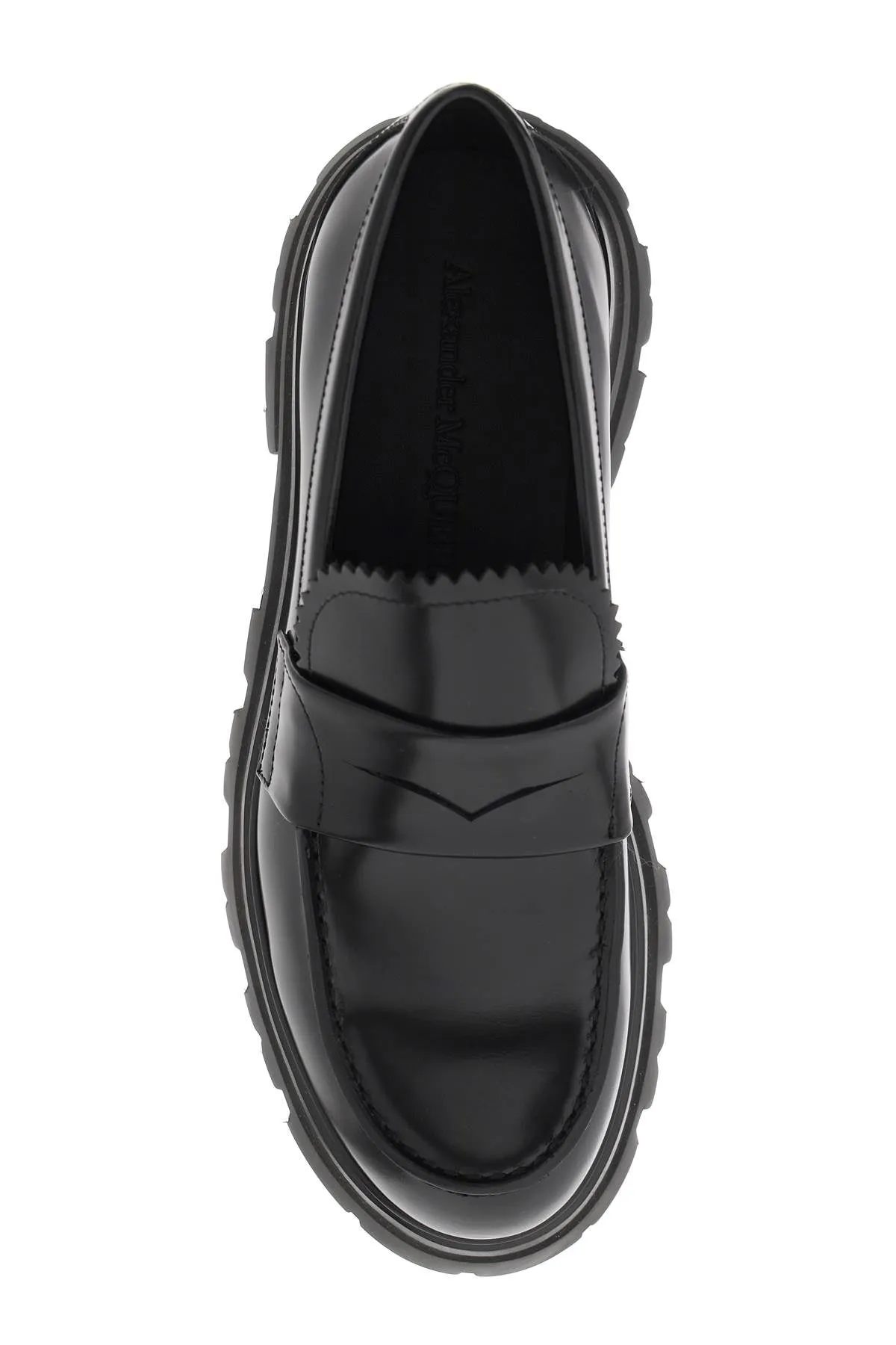 brushed leather wander loafers 666328 WIDU0 BLACK
