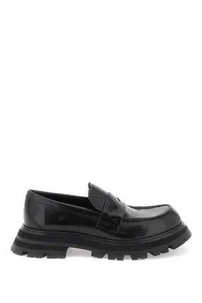 brushed leather wander loafers 666328 WIDU0 BLACK