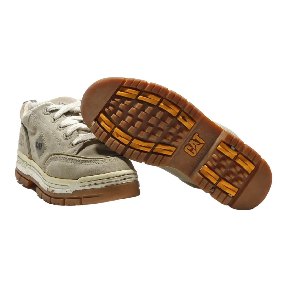 CATERPILLAR Hiking Boots Grey Suede Mens UK 6