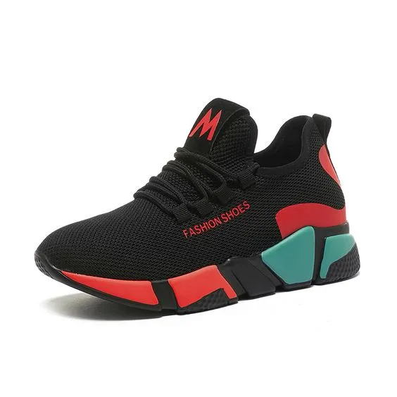 Color Block FlyKnit Breathable Sneaker Shoes