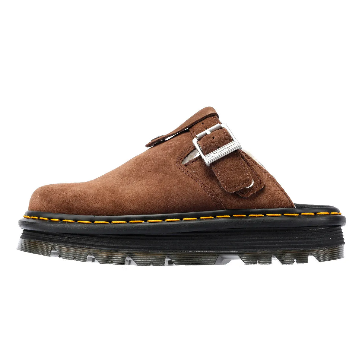 Dr. Martens Winterised Zebzag Warmlined Suede Brown Mule