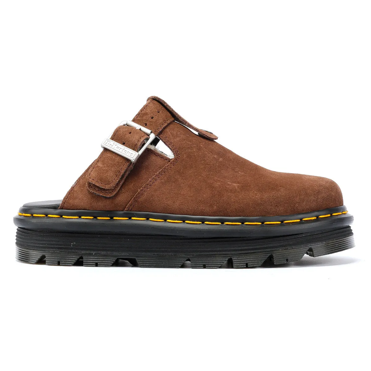 Dr. Martens Winterised Zebzag Warmlined Suede Brown Mule