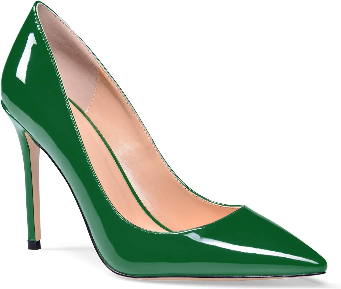 Eldof Womens High Heel Pumps, Pointy Toe Sexy Elegant Stiletto Heels 4inches Slip on Party Wedding Comfort Classic High Heels