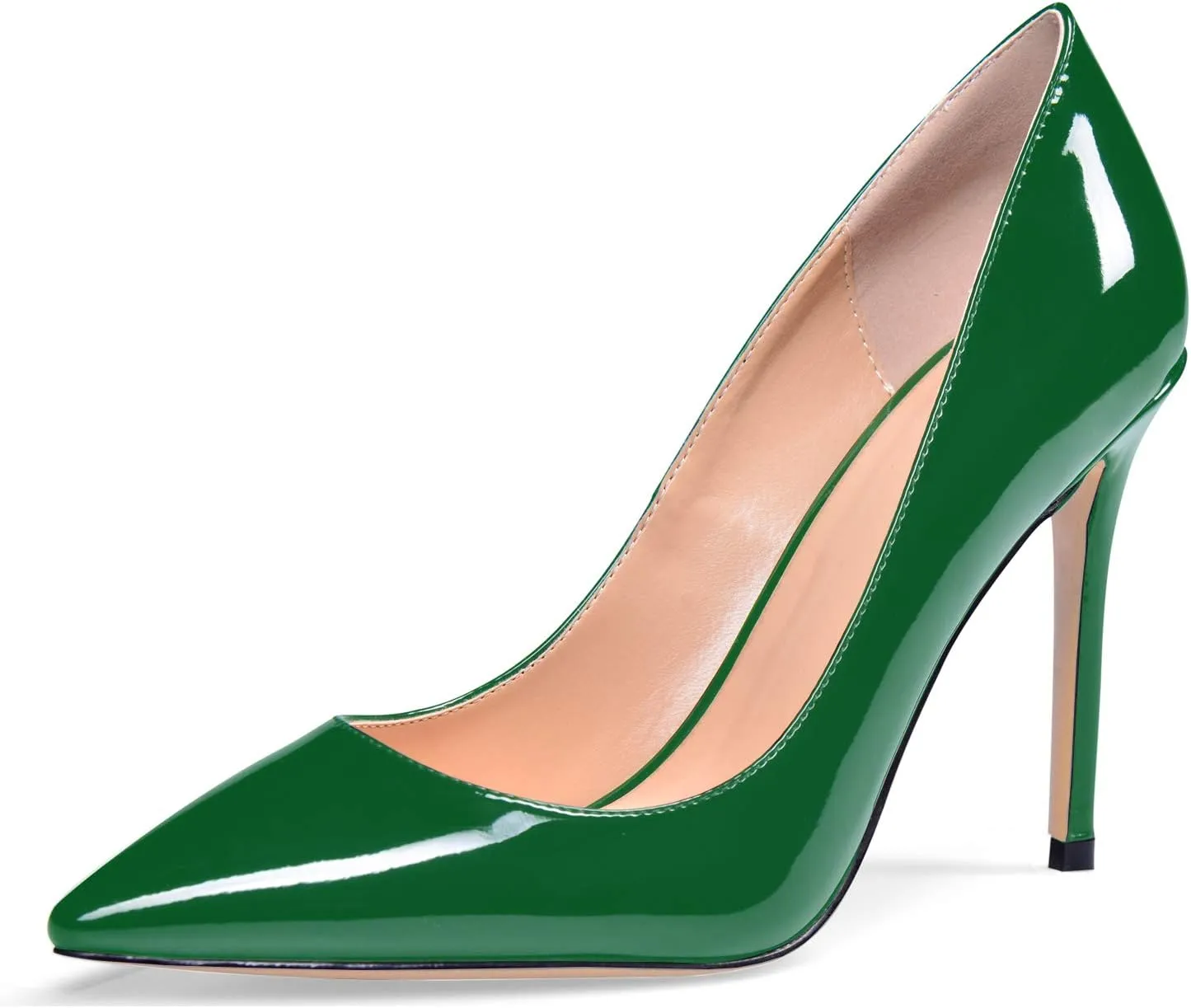 Eldof Womens High Heel Pumps, Pointy Toe Sexy Elegant Stiletto Heels 4inches Slip on Party Wedding Comfort Classic High Heels