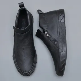 Fashion Vulcanized Casual Leather Loafer Breathable Shoes