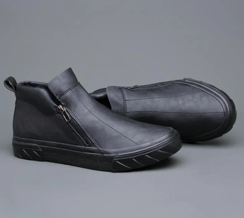 Fashion Vulcanized Casual Leather Loafer Breathable Shoes