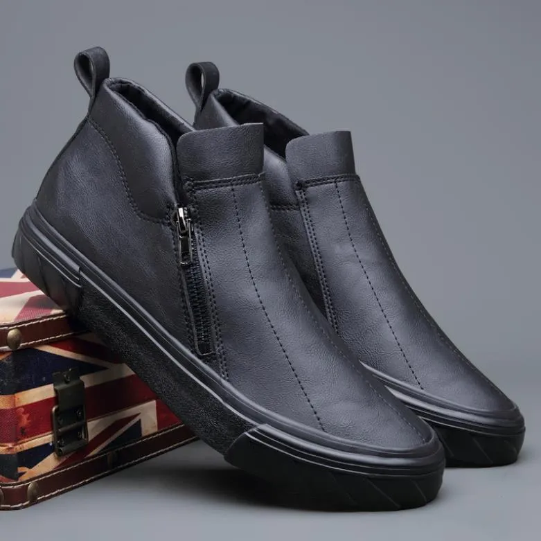 Fashion Vulcanized Casual Leather Loafer Breathable Shoes