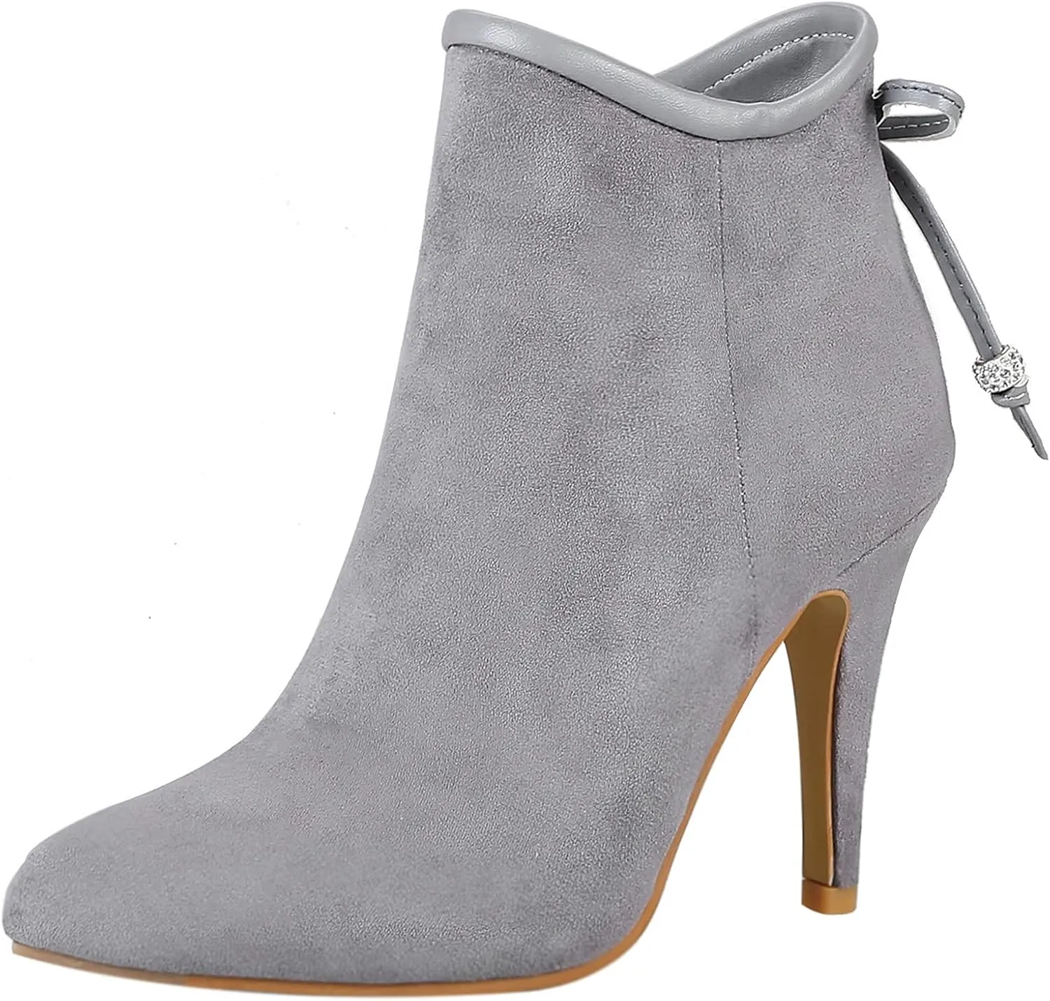 Gicoiz Women Pointed Toe Stiletto Heels Elegant Ankle Boots