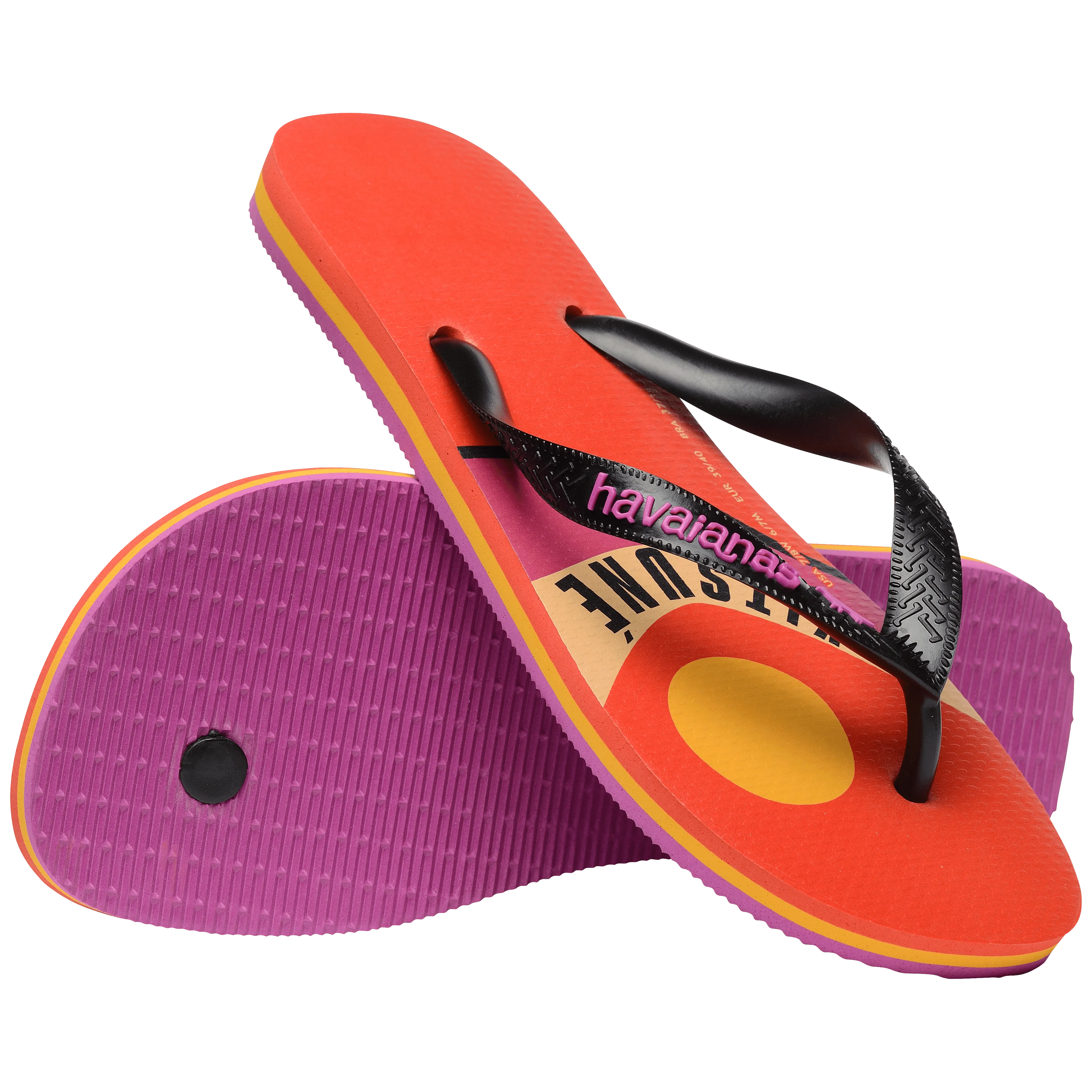 Havaianas Top Maison Kitsun??  Wave Flip Flops Blood Orange