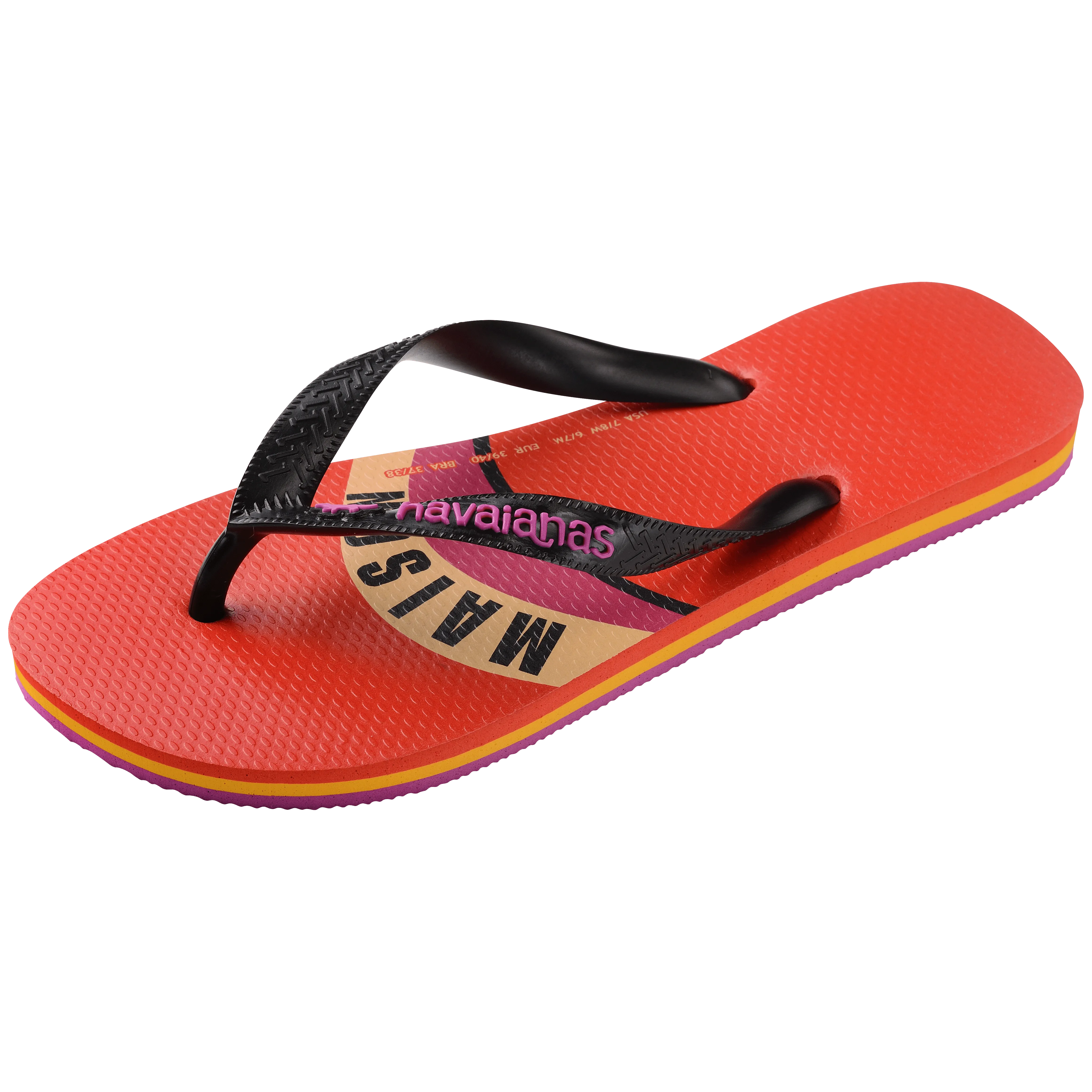 Havaianas Top Maison Kitsun??  Wave Flip Flops Blood Orange