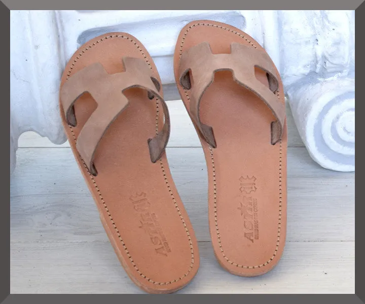 Hermes God sandals, Women Sandals Leather Samothrace
