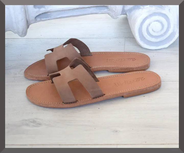 Hermes God sandals, Women Sandals Leather Samothrace