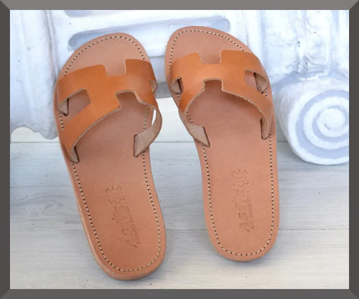 Hermes God sandals, Women Sandals Leather Samothrace