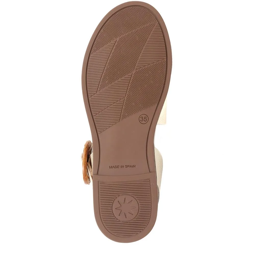 Leather Buckle Sandals  - MARIL39005 / 325 333