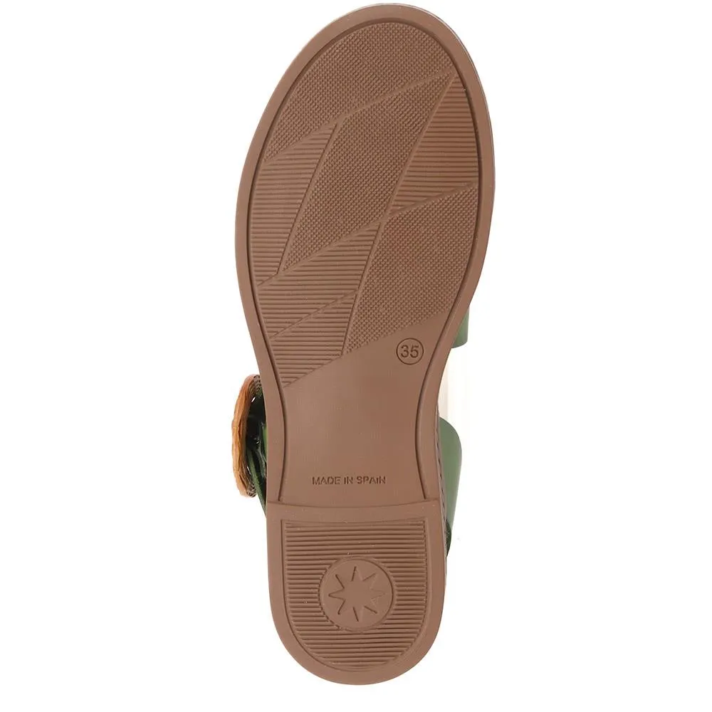 Leather Buckle Sandals  - MARIL39005 / 325 333