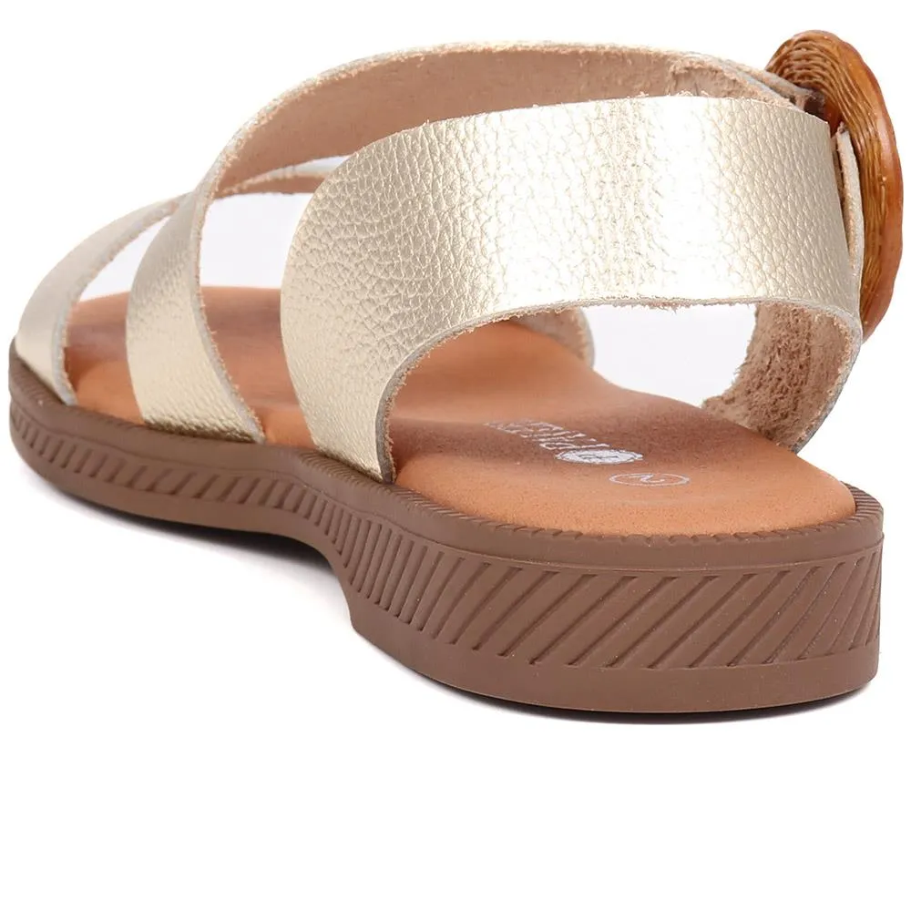 Leather Buckle Sandals  - MARIL39005 / 325 333