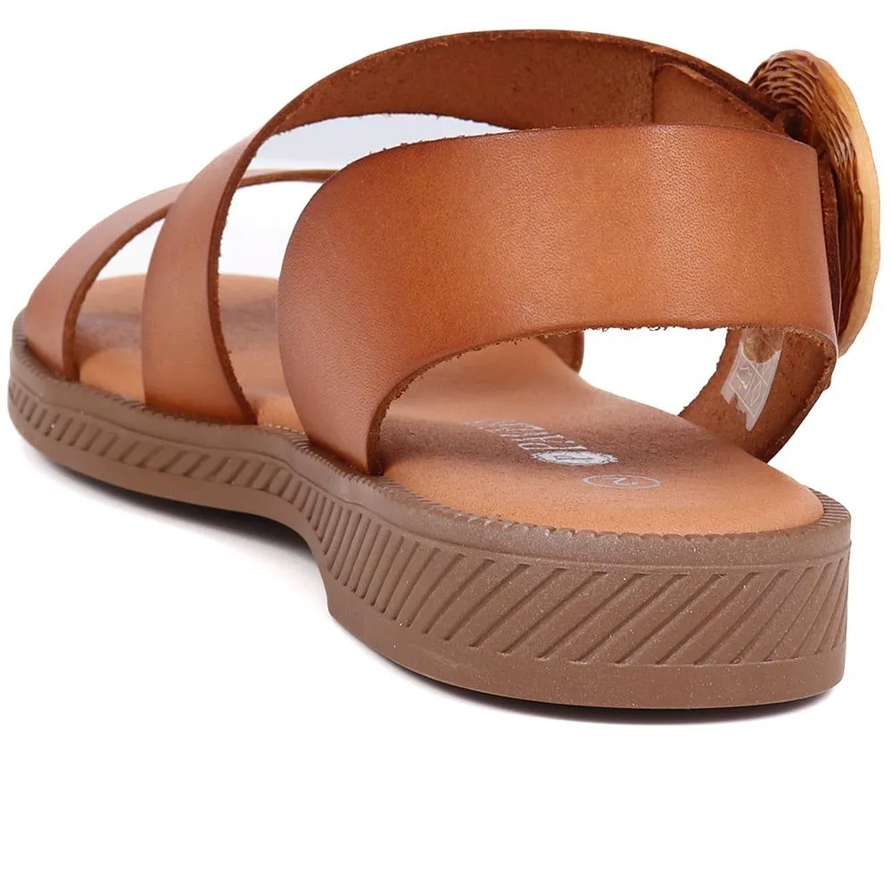 Leather Buckle Sandals  - MARIL39005 / 325 333