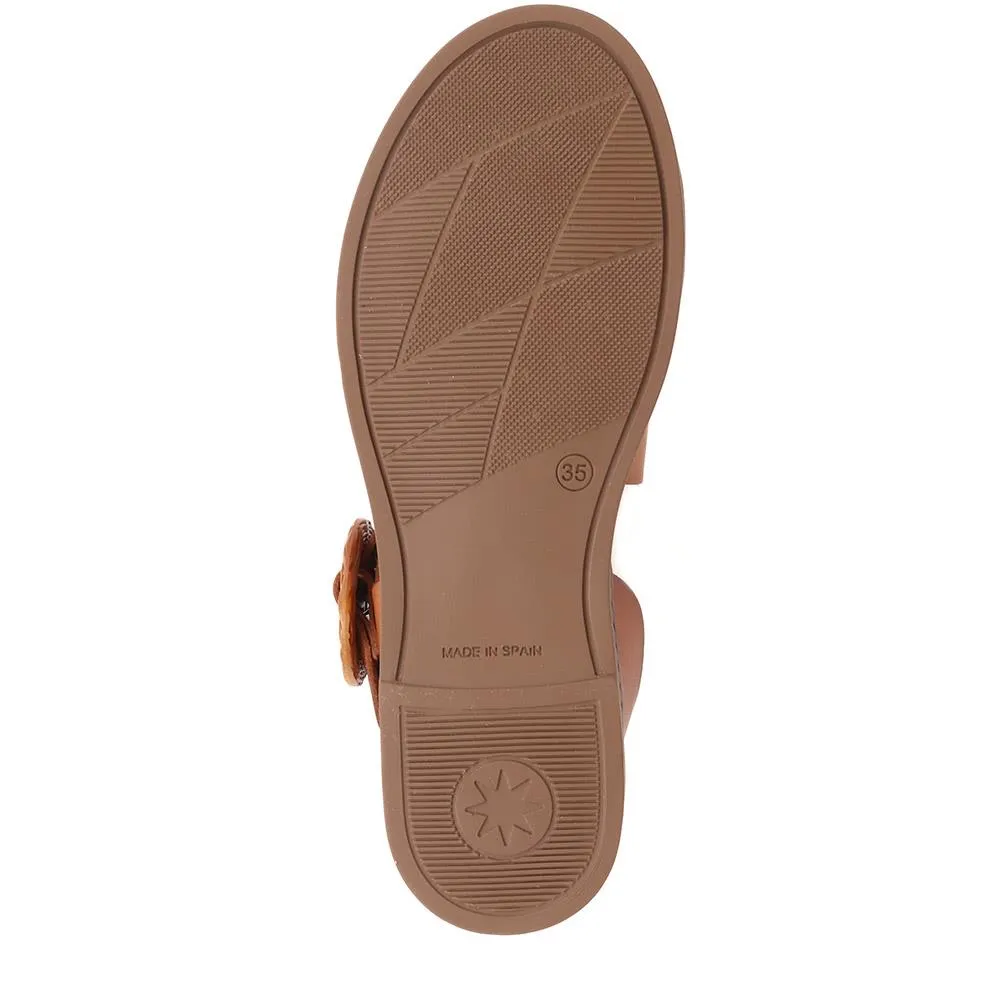 Leather Buckle Sandals  - MARIL39005 / 325 333