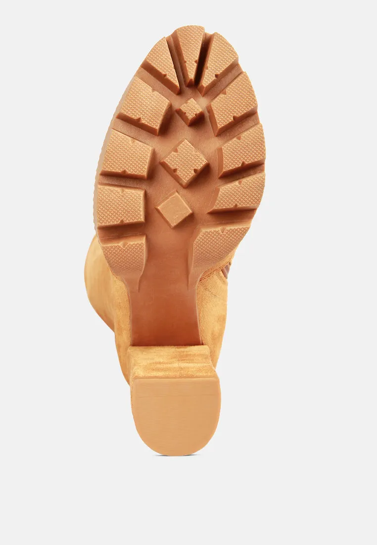 maple faux suede long boots