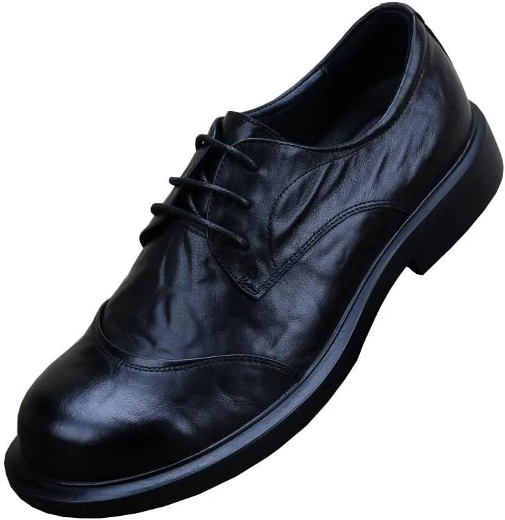 Men's Breathable Comfortable Business Lace Up Oxfords Shoes Mens Leather Fashion Oxford Shoes Comfortable for Work Office Dress Outdoor