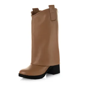 Mid-Calf Fold-Over Boots