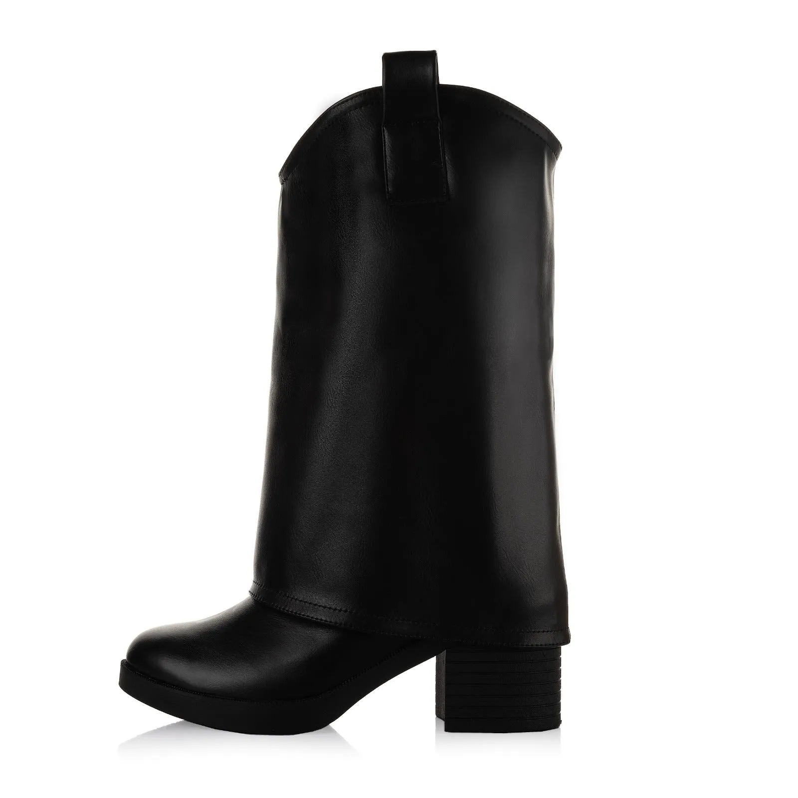 Mid-Calf Fold-Over Boots