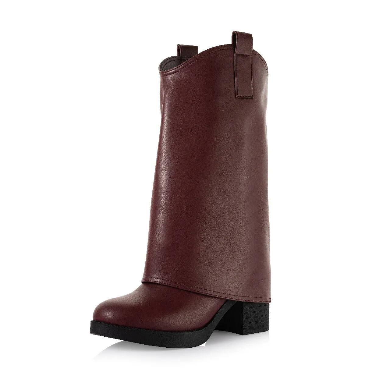 Mid-Calf Fold-Over Boots
