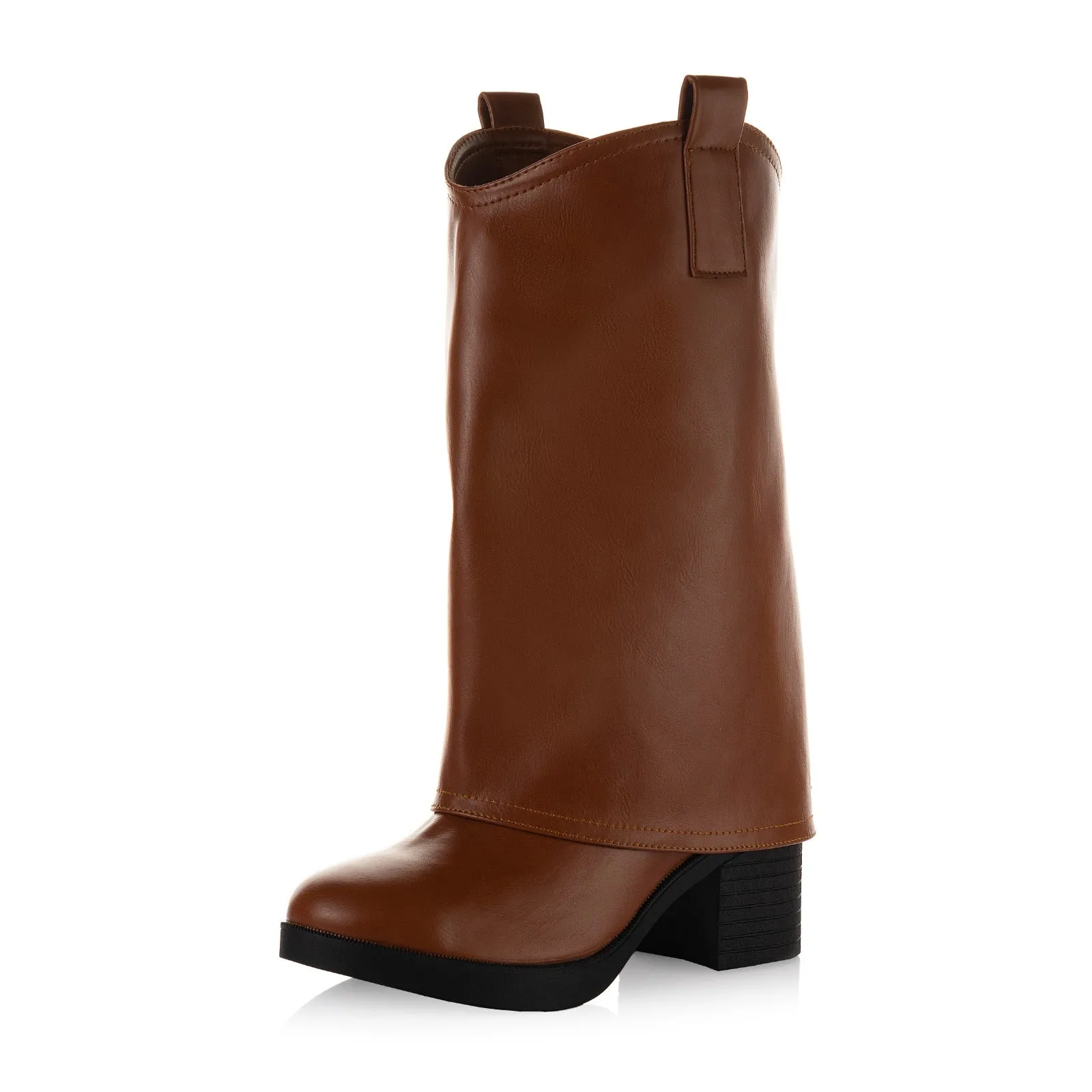 Mid-Calf Fold-Over Boots