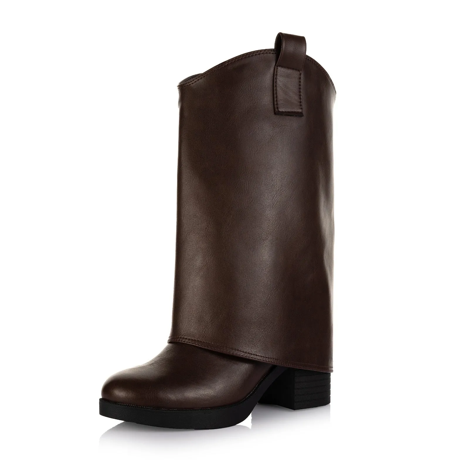 Mid-Calf Fold-Over Boots