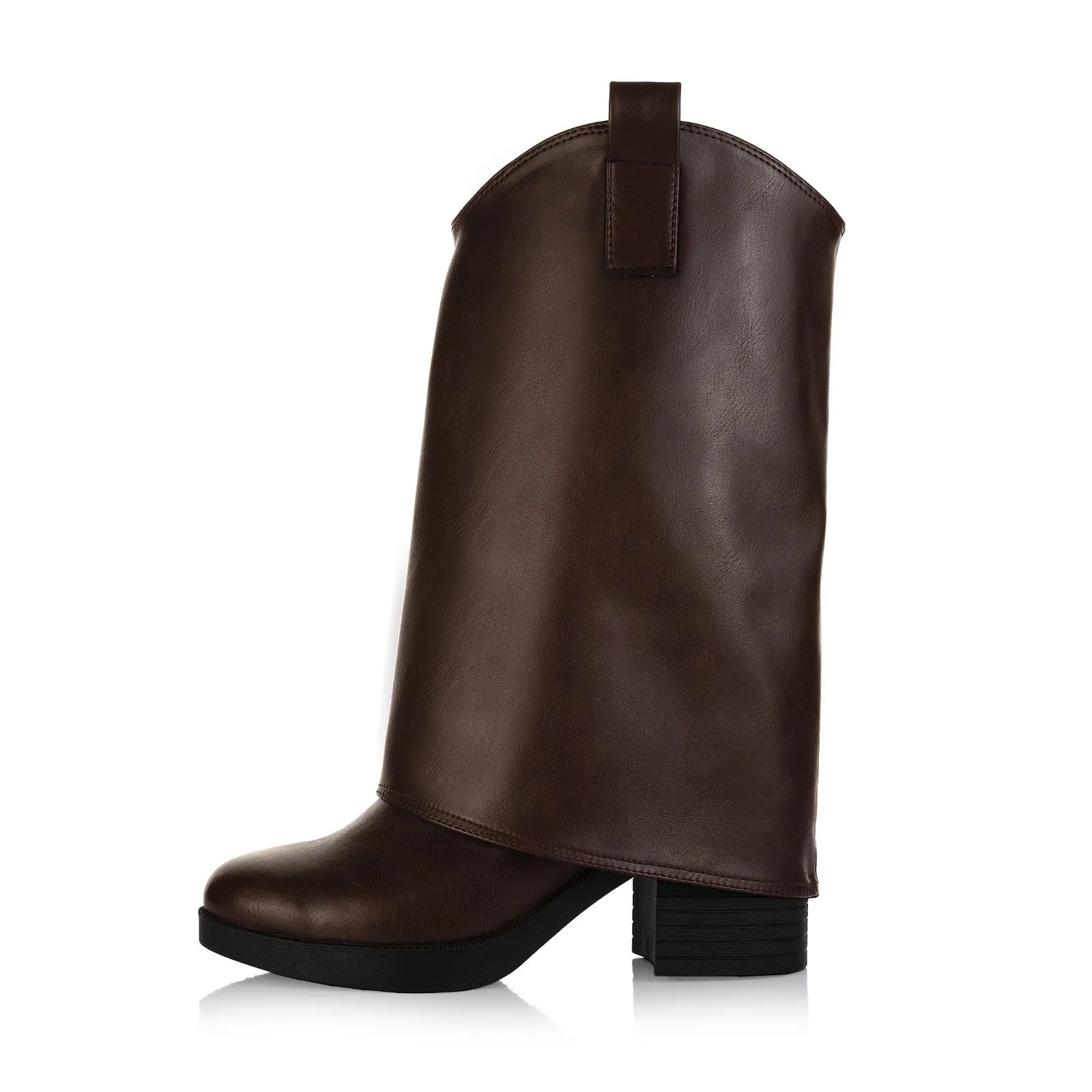 Mid-Calf Fold-Over Boots