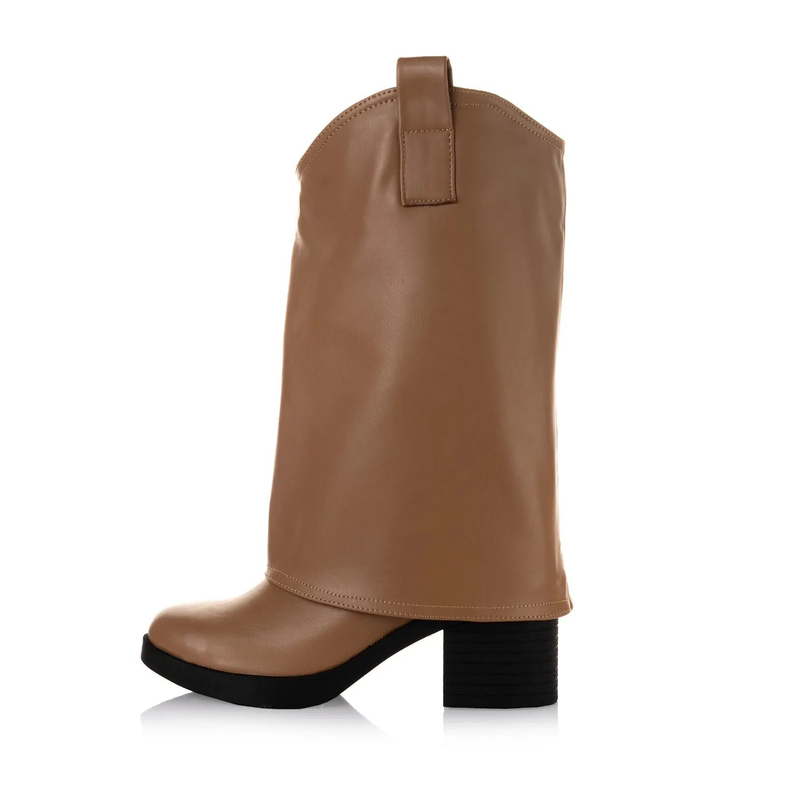 Mid-Calf Fold-Over Boots
