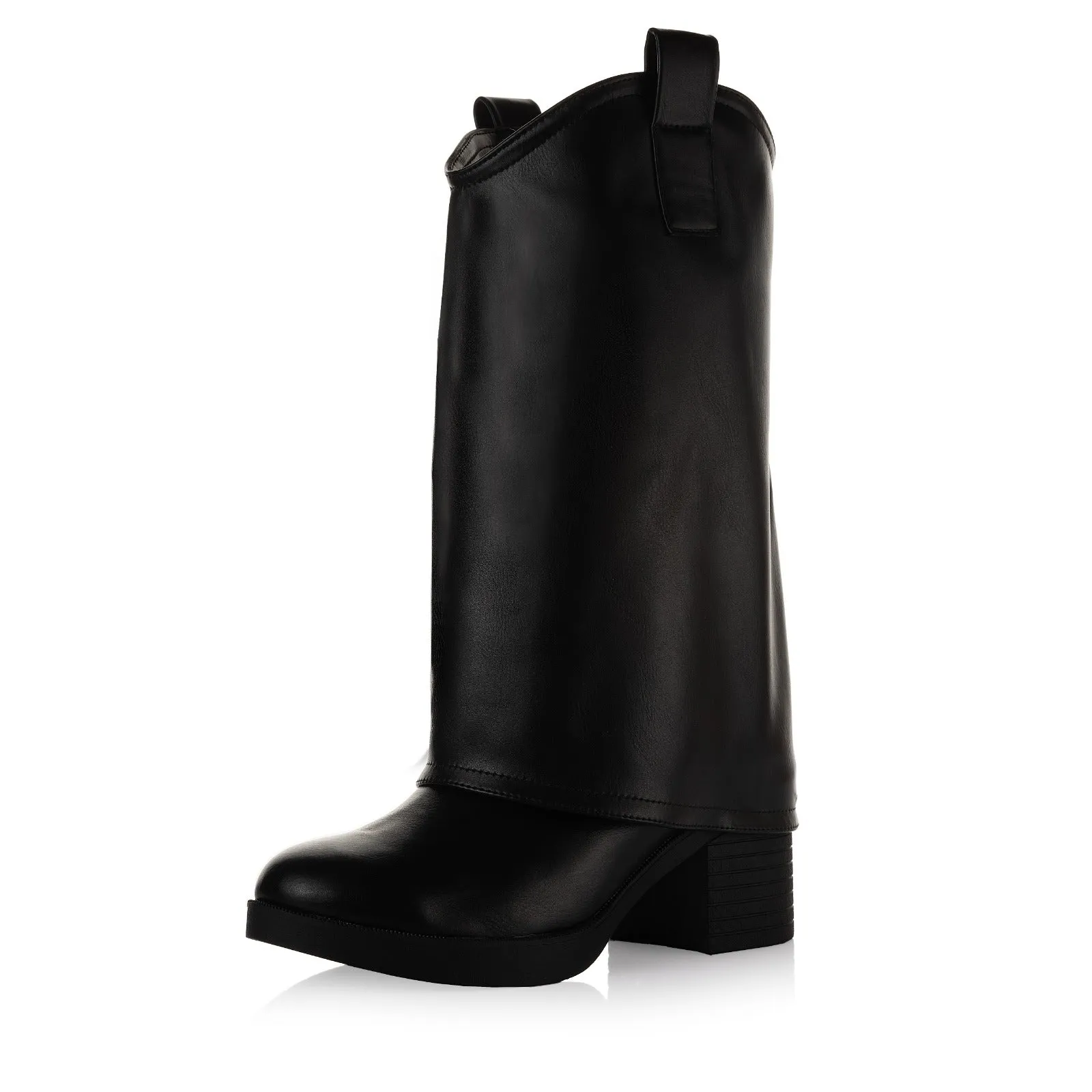 Mid-Calf Fold-Over Boots