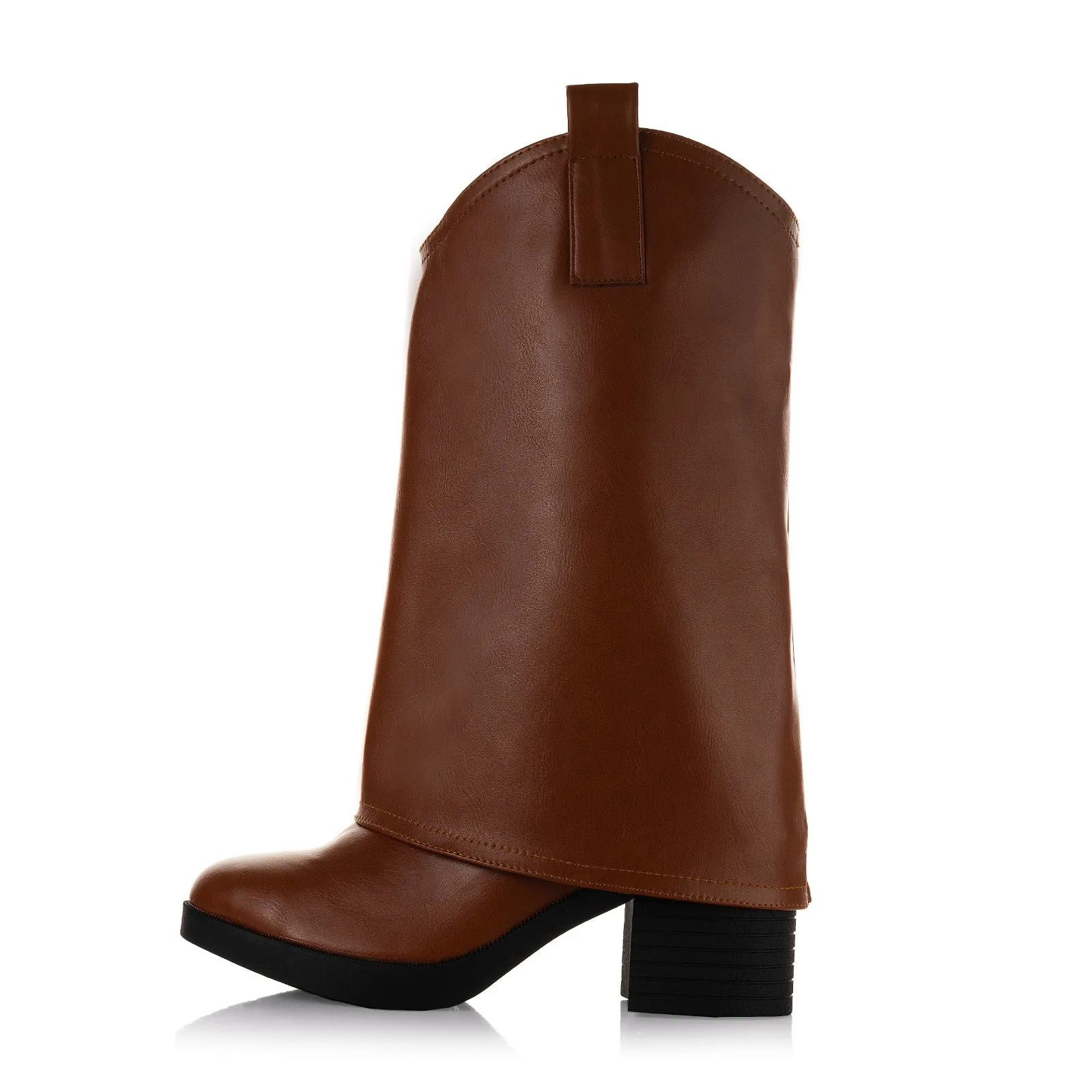 Mid-Calf Fold-Over Boots