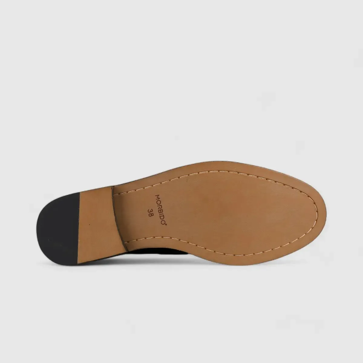 Morbido Leather Moc Pump Loafer Black NSH500-18