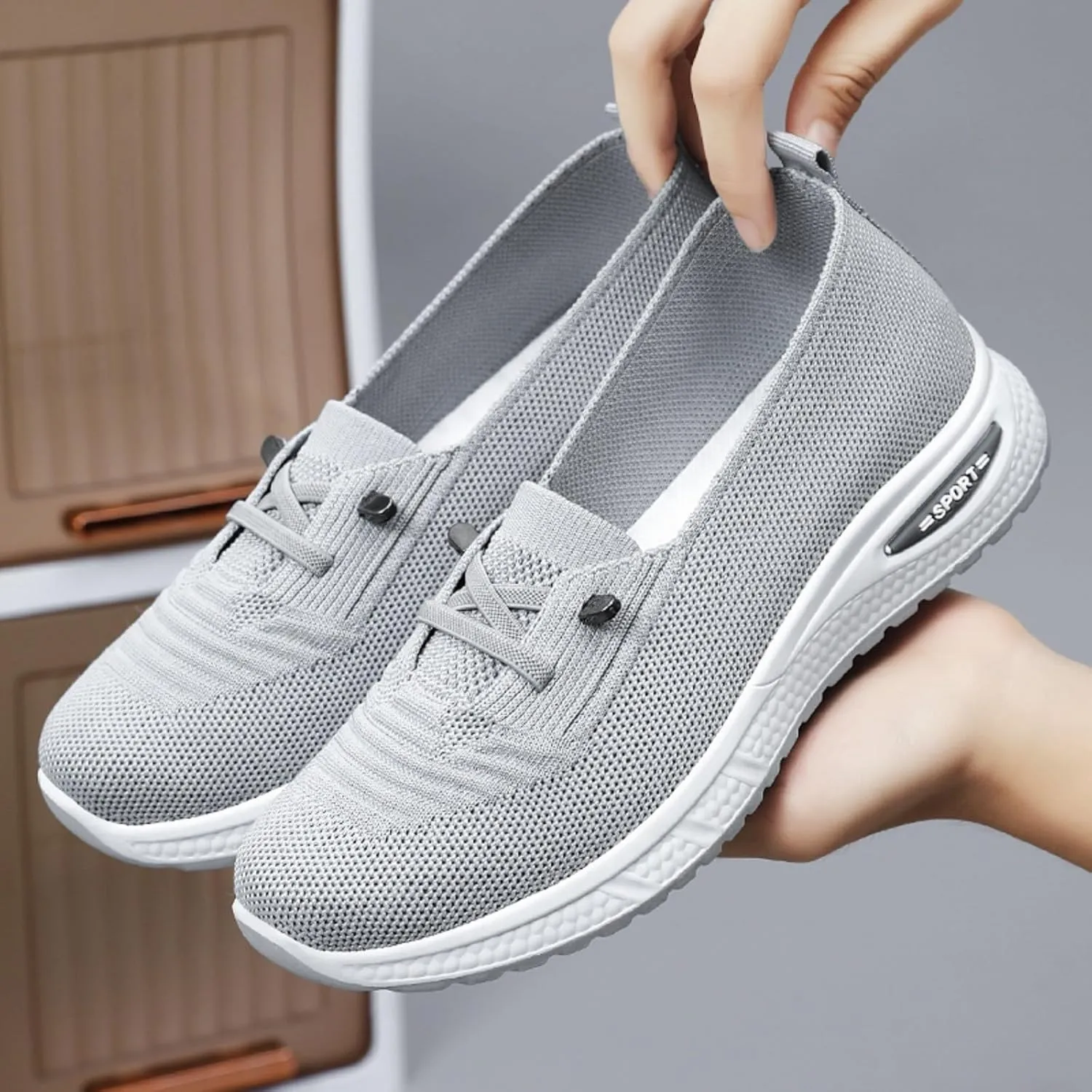 Orthopedic Shoes for Women, Women's Slip On Walking Shoe Comfortable Arch Support Non-Slip Sneakers Comfortable Shoes