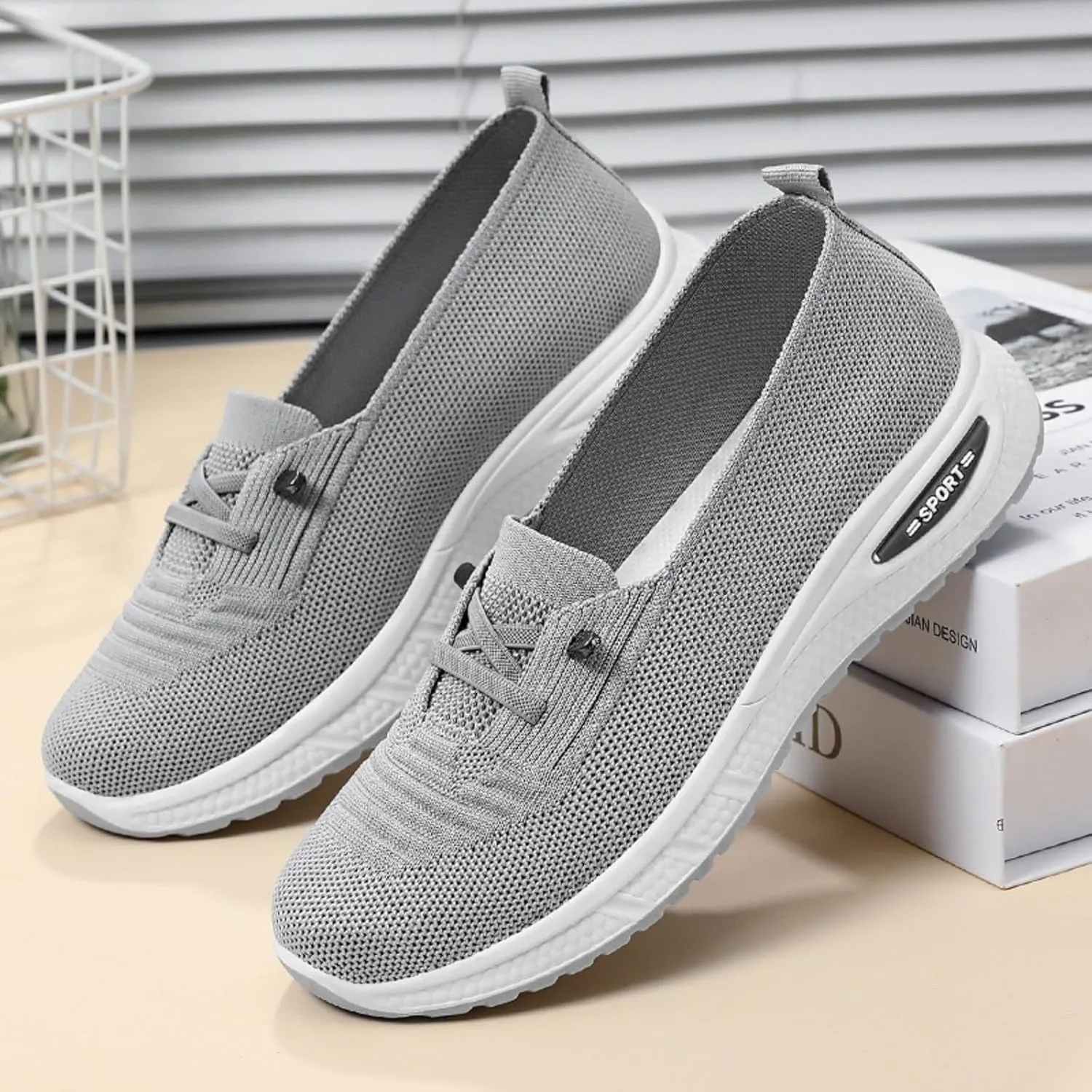Orthopedic Shoes for Women, Women's Slip On Walking Shoe Comfortable Arch Support Non-Slip Sneakers Comfortable Shoes