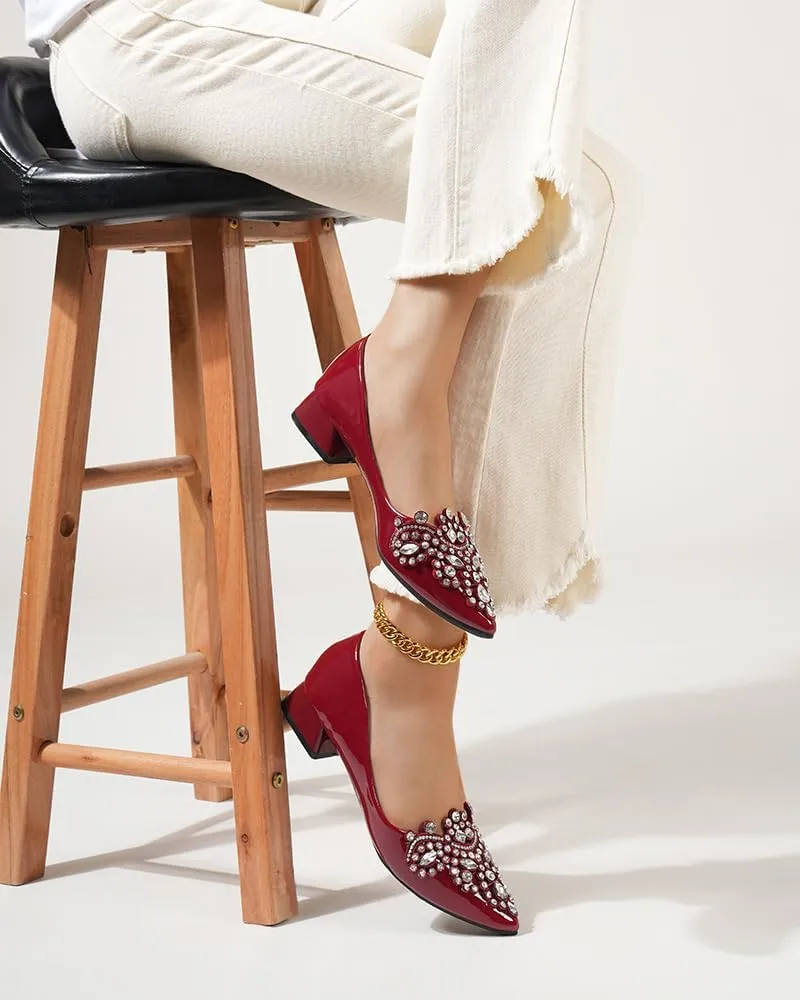 Pumps Shoes Women Rhinestone Pointed Head Pumps Comfortable Soft Memory Foam Insole Pumps Shoes for Women Comfortable Dress Shoes