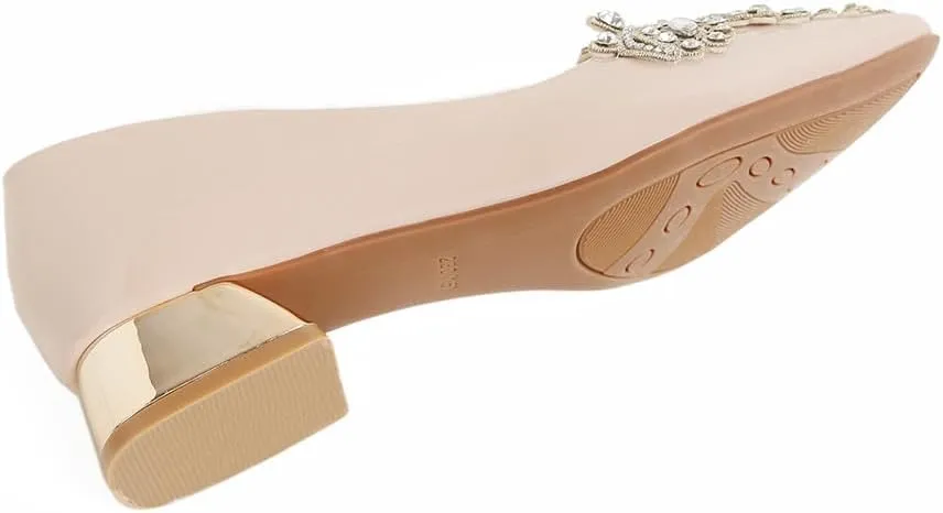 Pumps Shoes Women Rhinestone Pointed Head Pumps Comfortable Soft Memory Foam Insole Pumps Shoes for Women Comfortable Dress Shoes
