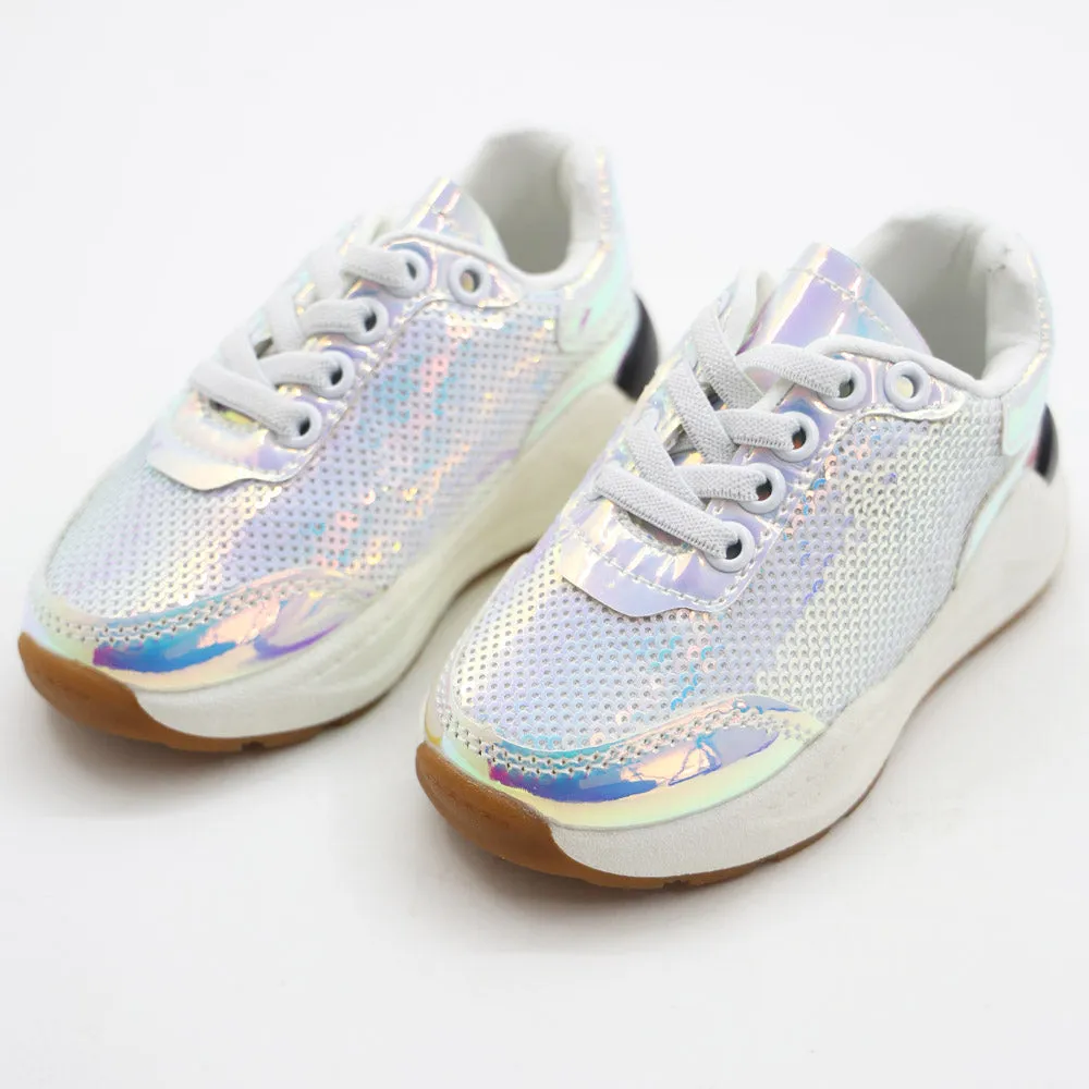 Purple Holographic Breathable Sneakers