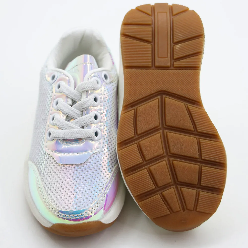 Purple Holographic Breathable Sneakers