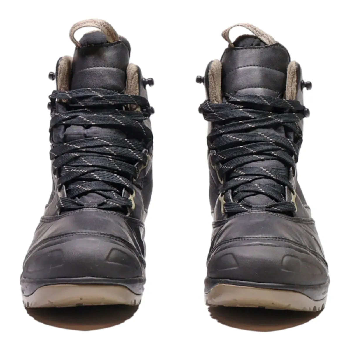 QUECHUA Hiking Boots Black Leather Mens UK 5.5