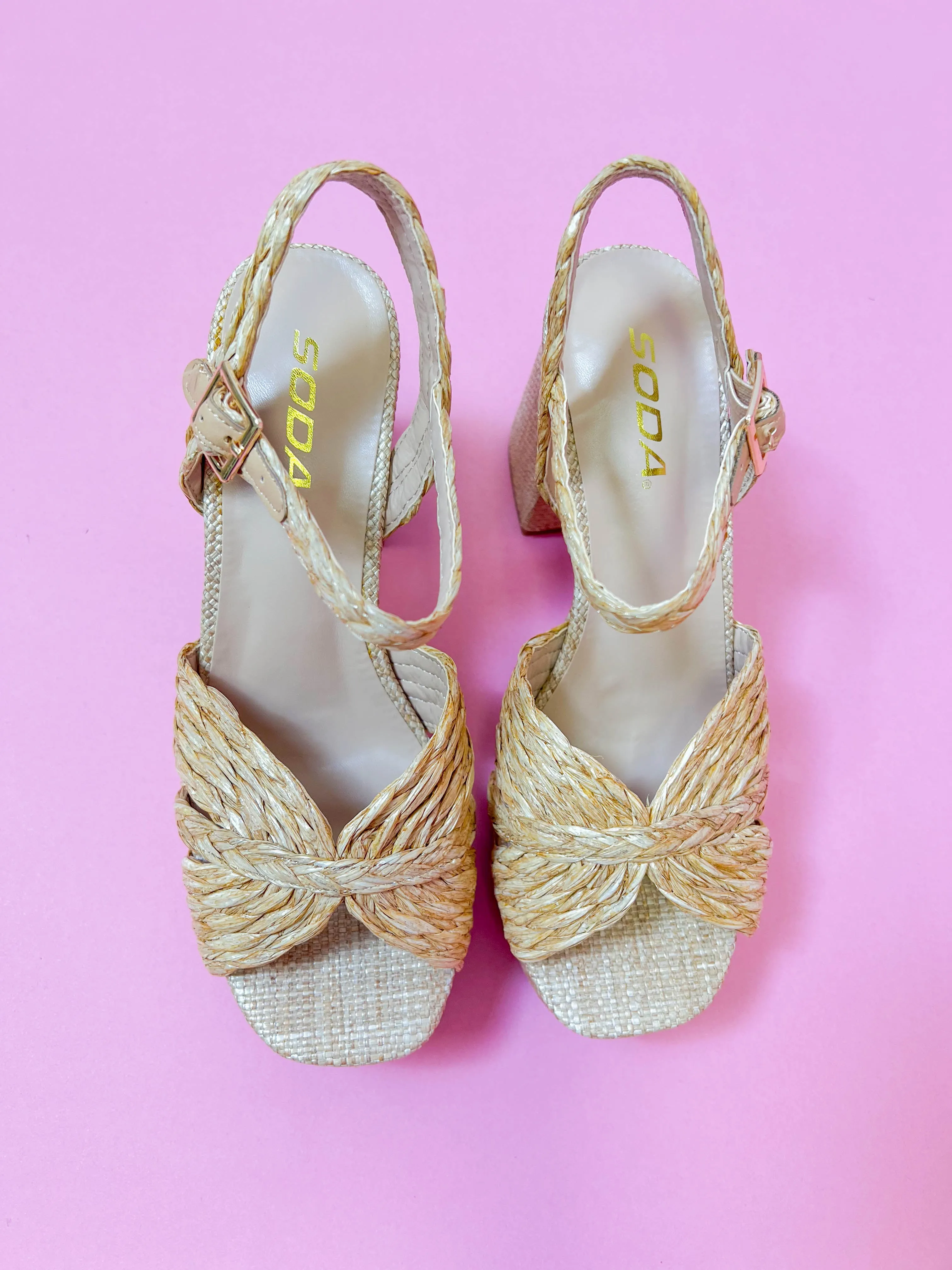 Raffia Criss Cross Platforms